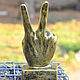 Concrete statuette Victory hand gesture award gift. Figurines. Decor concrete Azov Garden. Online shopping on My Livemaster.  Фото №2