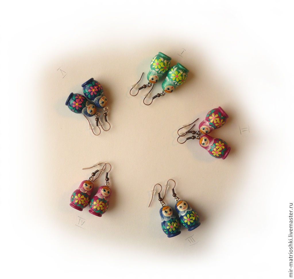 Earrings Matryoshka Nesting Dolls Online On Livemaster With Earrings Handmade Livemaster Matryoshka Nesting Dolls