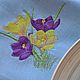 Linen napkins with embroidery ' Primroses'. Swipe. Olga Lado. My Livemaster. Фото №4