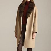 Одежда handmade. Livemaster - original item Winter coat with a collar of marten. Handmade.
