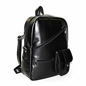 Backpack black leather women's Alice