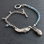 Украшения handmade. Livemaster - original item Bracelet made of silver and sapphires Fish (handmade silver). Handmade.