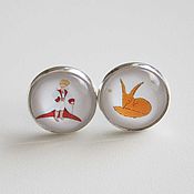 Украшения handmade. Livemaster - original item Silver Plated Earrings The Little Prince. Handmade.