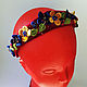 The velvet rim with flowers is a wonderful color. Headband. ArtelL. My Livemaster. Фото №4