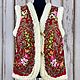 Vests of wool, decorated with classic pattern. Vests. teplaya zima. My Livemaster. Фото №6