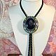Vincent Vega bolo tie with natural (Agate), Ties, Saratov,  Фото №1