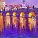 Order  Oil painting Landscape 'Charles Bridge at night'. Fine Art for Joy. Livemaster. . Pictures Фото №3