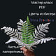 Master class Flowers beaded. Fern leaves, Tools for dolls and toys, Moscow,  Фото №1