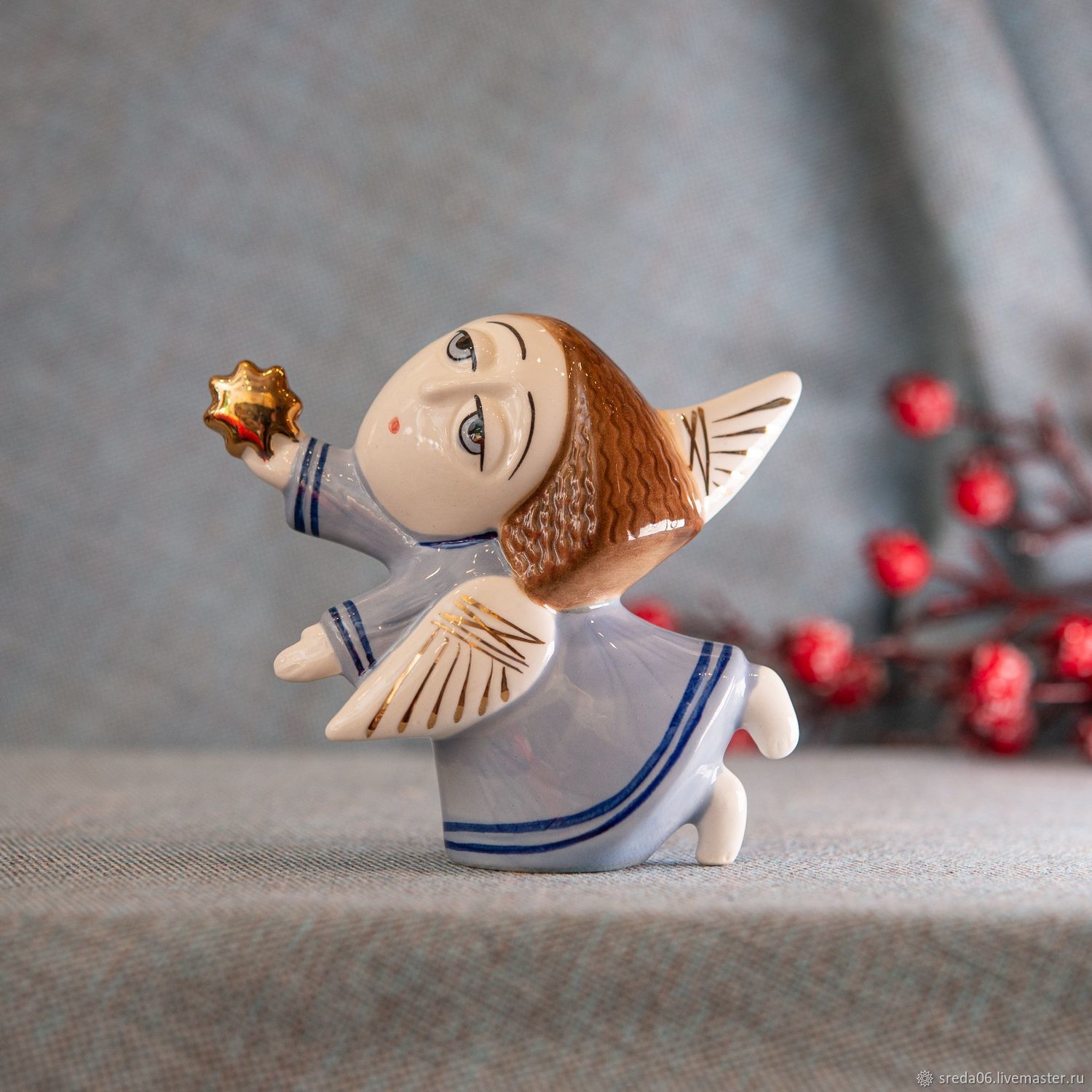 Рождественский ангел со звездой, Статуэтки, Сергиев Посад,  Фото №1