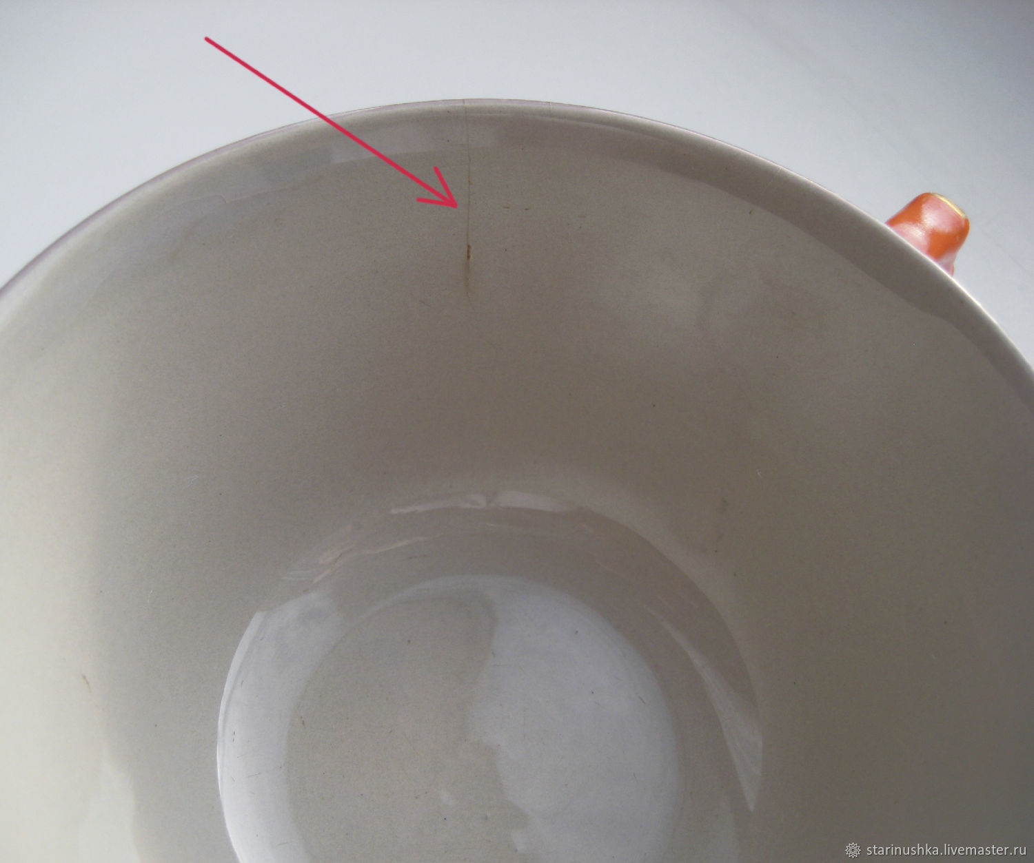 Винтаж: 1860-е годы. Гарднер. Чайная пара с коралловой ручкой ...