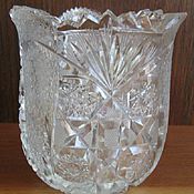 Винтаж handmade. Livemaster - original item Vase, crystal, vintage, Czechoslovakia. Handmade.