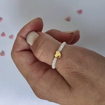 Канцелярские товары ручной работы. Ярмарка Мастеров - ручная работа Кольцо из бисера. Handmade.