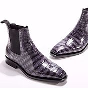 Обувь ручной работы handmade. Livemaster - original item Chelsea ankle boots made of genuine crocodile leather, premium class!. Handmade.