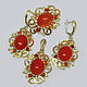 Handmade 925 silver headset with natural carnelian. Jewelry Sets. Silverjewels. My Livemaster. Фото №5