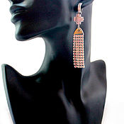 Earrings made of natural pearls and Topaz mystic Avanti
