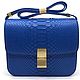 Shoulder bag, genuine Python leather, in blue. Crossbody bag. SHOES&BAGS. My Livemaster. Фото №5