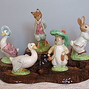 Винтаж handmade. Livemaster - original item Porcelain figurines of the Beatrix Potter series England. Handmade.