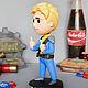 Заказать Башкотряс Vault-boy Fallout фигурка Фаллаут. FCS | Workshop. Ярмарка Мастеров. . Статуэтка Фото №3