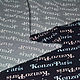 Твил  вискозный надписи на синем Кензо. Ткани. Ткани от  МОДНЫХ ВМЕСТЕ. Ярмарка Мастеров.  Фото №5