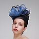 Заказать Sombreros: sombrero de cóctel ' mar Azul, roca oscura'. EDIS | дизайнерские шляпы Наталии Эдис. Ярмарка Мастеров. . Hats1 Фото №3
