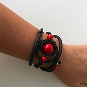 Украшения handmade. Livemaster - original item Red coral rubber bracelet, stylish bracelet, modern trend. Handmade.