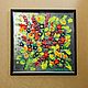 Painting bouquet of flowers and berries in a frame 'Forest' 30h30 cm. Pictures. chuvstvo-pozitiva (chuvstvo-pozitiva). My Livemaster. Фото №6