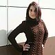 Вязаное шерстяное платье-миди "Шоколад". Платья. IRINA GRUDKINA Handmade Knitwear. Ярмарка Мастеров.  Фото №10