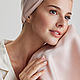 Шелковое полотенце для волос «Sunset Pink». Полотенца. Selique. Интернет-магазин Ярмарка Мастеров.  Фото №2