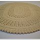 Order Oval bedside rug knitted from a cord Openwork. knitted handmade rugs (kovrik-makrame). Livemaster. . Carpets Фото №3