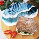 Заказать Круглая разделочная доска с декором "Море". Craftorio. Ярмарка Мастеров. . Разделочные доски Фото №3