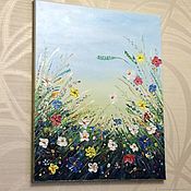 Картины и панно handmade. Livemaster - original item Volumetric oil painting with flowers 