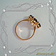 Order Ring 'Flower (heart)' gold 585, natural Rauch-Topaz. MaksimJewelryStudio. Livemaster. . Rings Фото №3