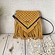 Заказать Мини-сумочка горчичного цвета. Macrame_ecodecor (Оксана Куликова). Ярмарка Мастеров. . Классическая сумка Фото №3