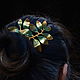  Шпилька с листьями для волос, Шпилька, Краснодар,  Фото №1