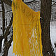 Order Big yellow knitted scarf, stole 'Autumn wind'. IRINA GRUDKINA Handmade Knitwear. Livemaster. . Scarves Фото №3