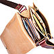 Order Men's leather bag 'Robin' (burgundy-brown). Russian leather Guild. Livemaster. . Crossbody bag Фото №3