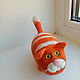 Cat Baton, felted. Felted Toy. lilu. My Livemaster. Фото №4