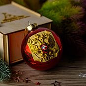 Подарки к праздникам handmade. Livemaster - original item Christmas ball, Christmas toys, Christmas toy, glass Emblem of the Russian Federation. Handmade.