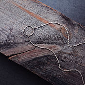 Украшения handmade. Livemaster - original item Chain around the neck with a twisted ring, silver. Handmade.