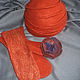 Felt set ' Red Magic..!' (hat+mittens). Headwear Sets. Nadezda-L. My Livemaster. Фото №4
