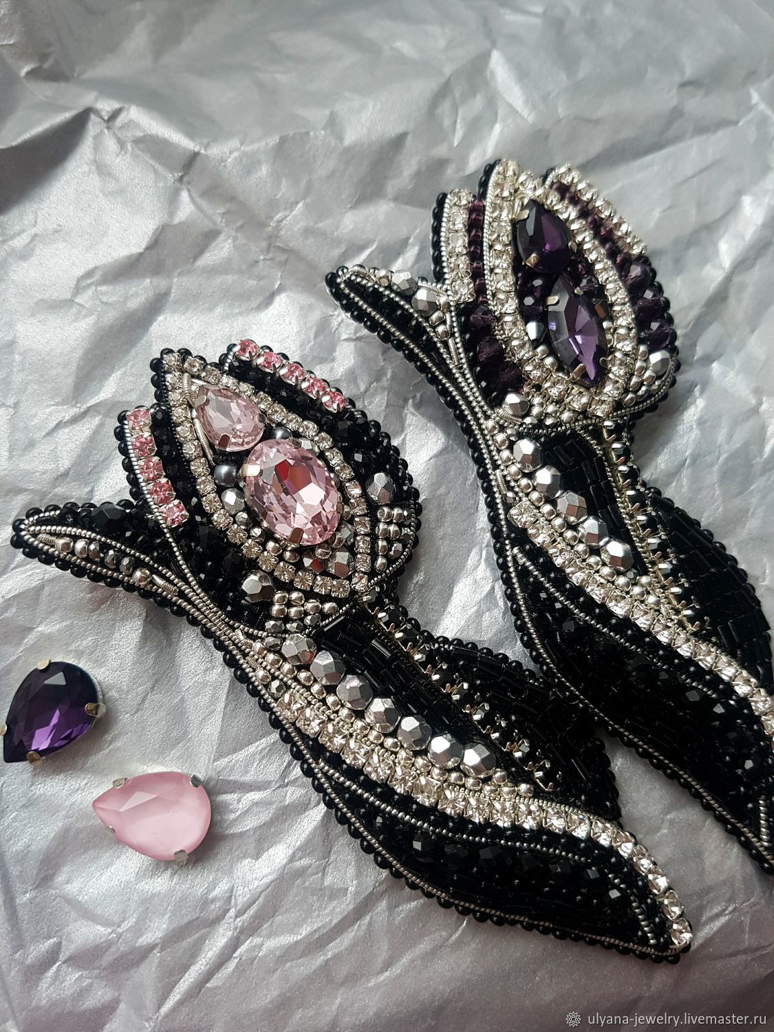 Брошь тюльпан – заказать на Ярмарке Мастеров – IA10BRU | Брошь-булавка ...