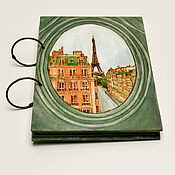 Канцелярские товары handmade. Livemaster - original item Foto album wood cover "Window to Paris" 18x24sm. Handmade.