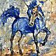 Лошадь синяя интерьерная. Картина маслом, Картины, Зеленоград,  Фото №1