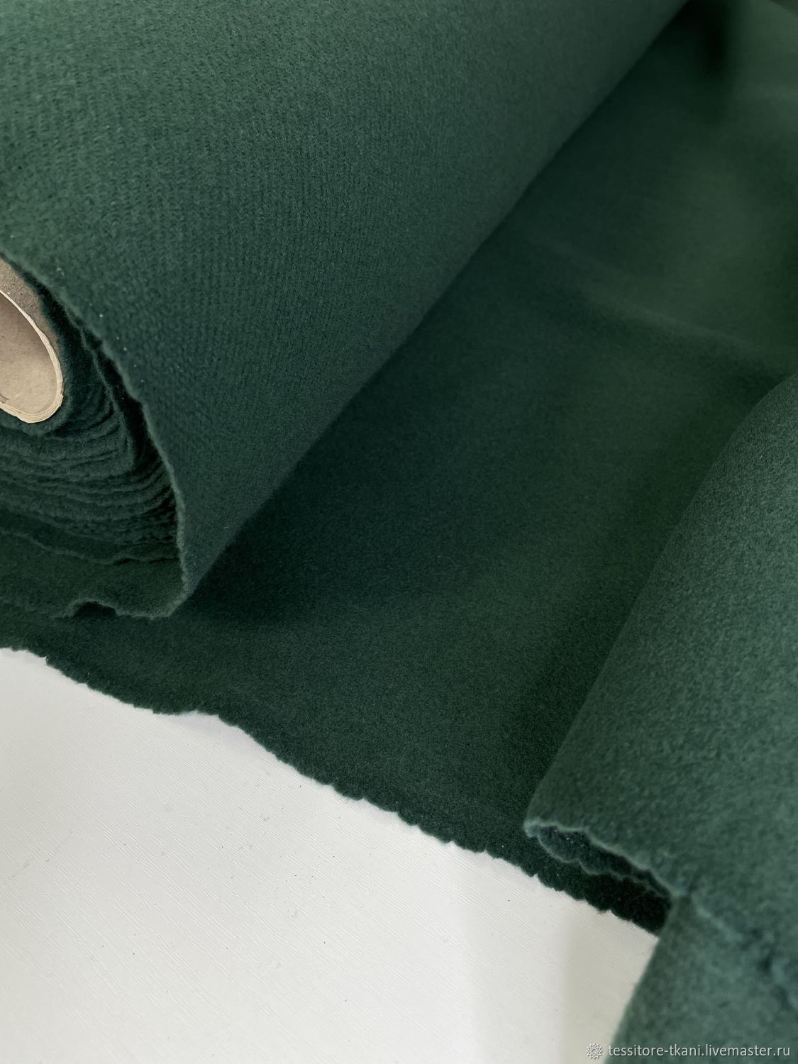 Пальтовая темно-зеленая ткань со стока Hugo Boss купить в интернет ...
