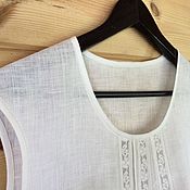Одежда handmade. Livemaster - original item Chemise: Linen undershirt 
