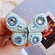 Blue butterfly brooch ' Heavenly Love'. Brooches. kotiki-elegancy-ruchnoj-raboty. Online shopping on My Livemaster.  Фото №2