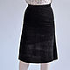 Skirt made of natural silk velvet black. Skirts. Skirt Priority (yubkizakaz). My Livemaster. Фото №4