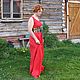 Dress simple, linen, red. Long dress without sleeves. Dresses. Boho-Eklektika. My Livemaster. Фото №5