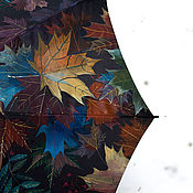 Аксессуары handmade. Livemaster - original item Black Umbrella print to order Autumn Leaves. Handmade.