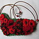Knitted Necklace 'Poppy field' based on paintings by Claude Monet, Necklace, Moscow,  Фото №1